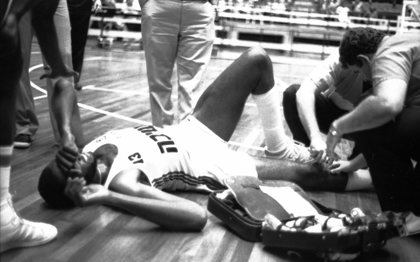 New Jersey Nets players during a game